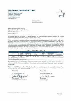 PAST NIJ IIIA TEST REPORT intlsun china factory